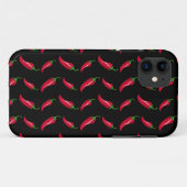 唐辛子の黒パターン Case-Mate iPhoneケース (裏面(横))