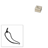 唐辛子ガーデニング野菜リノカットスタイル ラバースタンプ (押印)