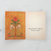 唐辛子クリスマス折り返しグリーティングカード カード (内部)