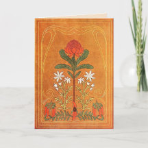 唐辛子クリスマス折り返しグリーティングカード