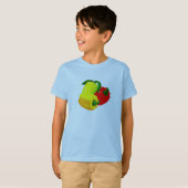 唐辛子グラフィック赤黄色の緑 Tシャツ (正面フル)