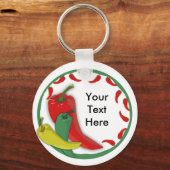 唐辛子グループサークルフレーム3 キーホルダー (正面)