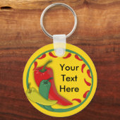 唐辛子グループサークルフレーム キーホルダー (正面)