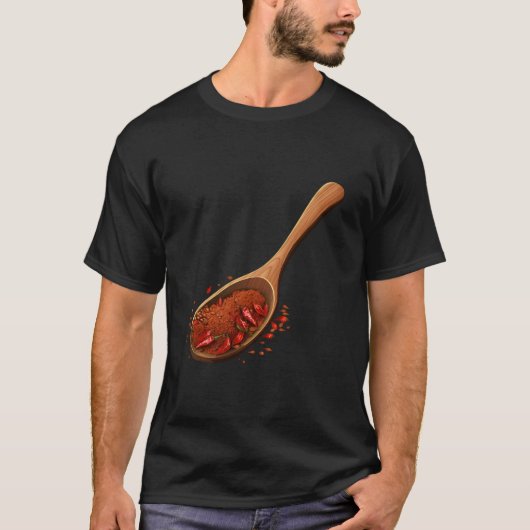 唐辛子スプーン乾燥唐辛子辛ピーマン Tシャツ (正面)