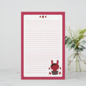 唐辛子チョコレートトラッフルのバニー 便箋 (スタンド正面)