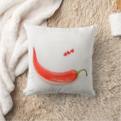 唐辛子ハート白レッド クッション (ブランケット)