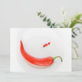 唐辛子ハート白レッド 招待状 (スタンド正面)