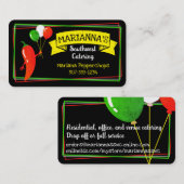 唐辛子メキシコ南西部シェフケータリング部 名刺 (正面/裏面)