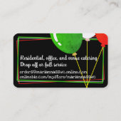 唐辛子メキシコ南西部シェフケータリング部 名刺 (裏面)