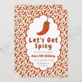 唐辛子レッツスパイシーな誕生日 招待状 (正面/裏面)