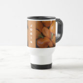 唐辛子写真明るいオレンジ色モザイク南西 トラベルマグ (正面右)