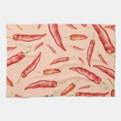 唐辛子唐辛子パターン キッチンタオル (横)