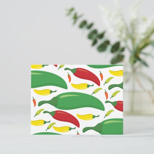 唐辛子柄 ポストカード (スタンド正面)