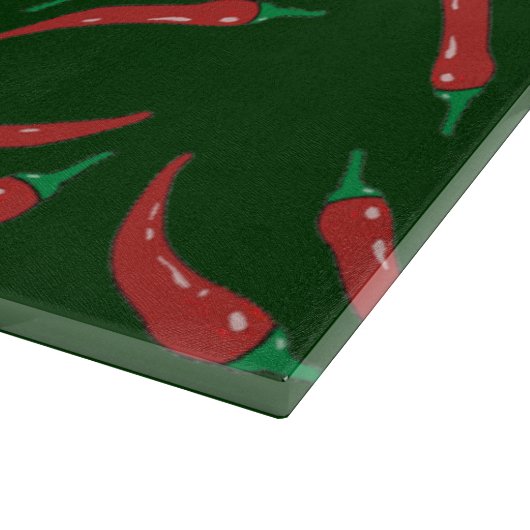 唐辛子模様 カッティングボード (角)