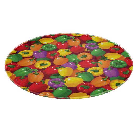 唐辛子模様 カッティングボード (角)