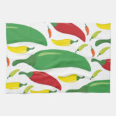 唐辛子模様 キッチンタオル (横)