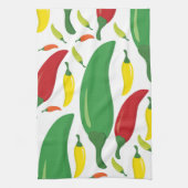唐辛子模様 キッチンタオル (縦)