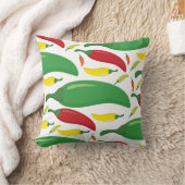 唐辛子模様 クッション (ブランケット)