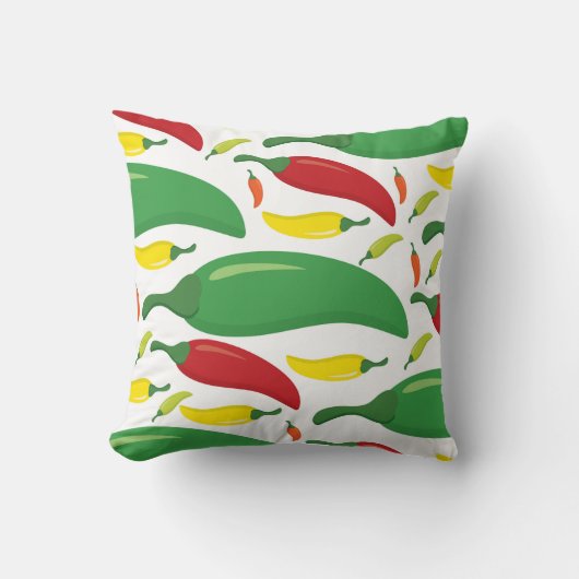 唐辛子模様 クッション (正面)