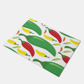 唐辛子模様 ドアマット (アングル)