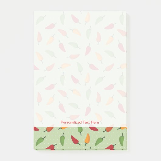 唐辛子模様 ポストイット (正面)