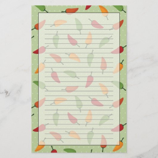 唐辛子模様 便箋 (正面)