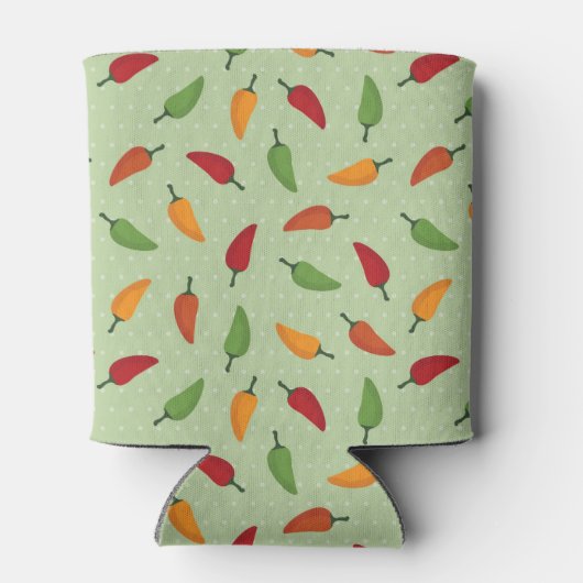 唐辛子模様 缶クーラー (裏面)