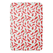 唐辛子赤と白 バスマット (正面縦)