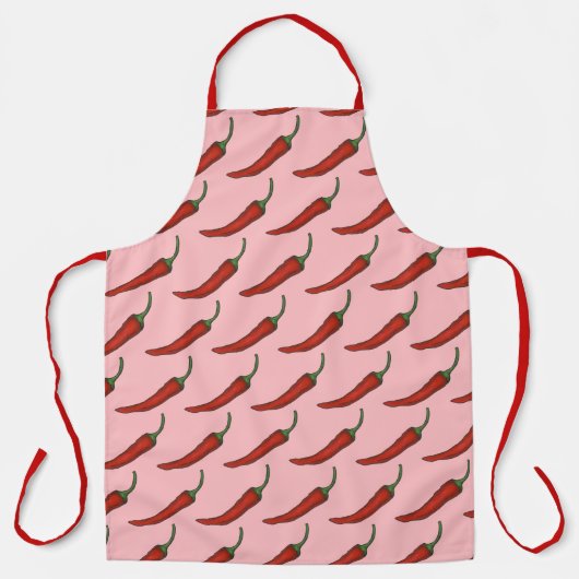 唐辛子赤唐辛子辛いホットカイエンペッパー野菜 エプロン (正面)