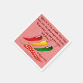 唐辛子食べの上に離れ乗せる スタンダードカクテルナプキン (角)