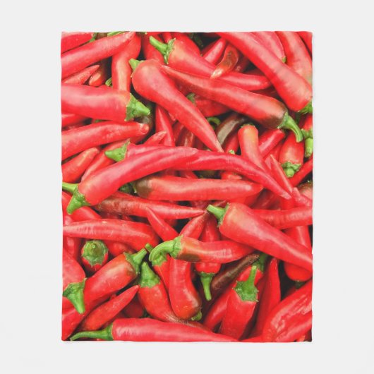 唐辛子2 フリースブランケット (正面)