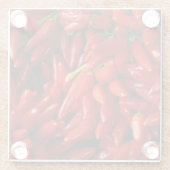 唐辛子3 ガラスコースター (裏面)