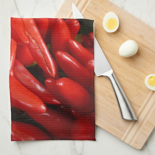 唐辛子3 キッチンタオル (四つ折り)