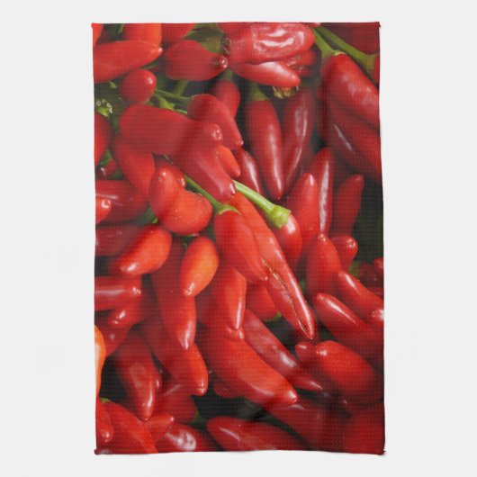 唐辛子3 キッチンタオル (縦)