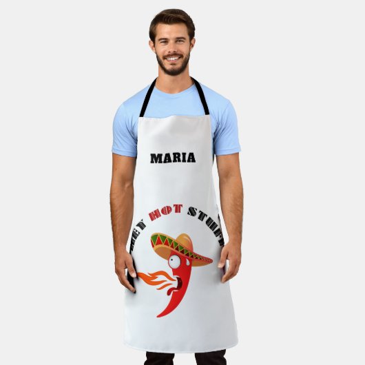 唐辛子 エプロン (着用した状態)