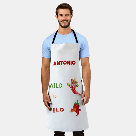 唐辛子 エプロン (着用した状態)