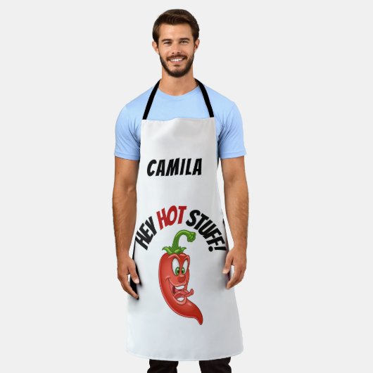 唐辛子 エプロン (着用した状態)