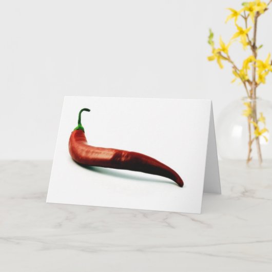 唐辛子 カード (黄色い花)