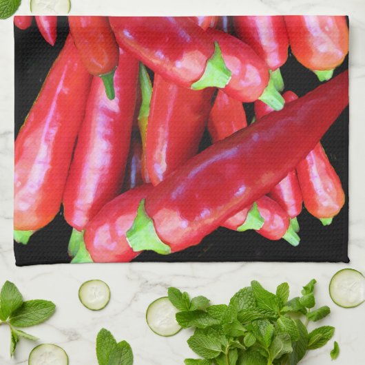 唐辛子 キッチンタオル (折り畳み)