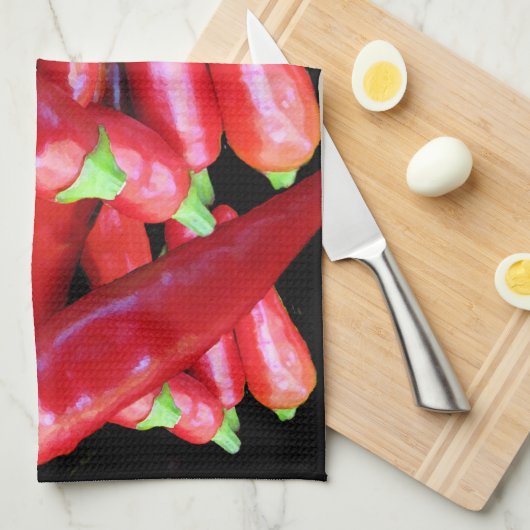 唐辛子 キッチンタオル (四つ折り)