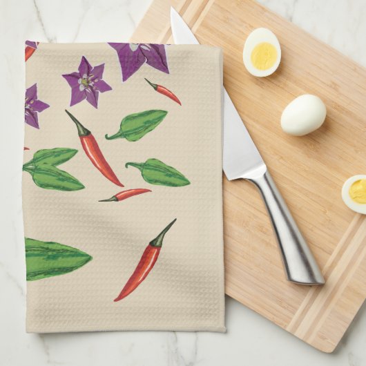 唐辛子 キッチンタオル (四つ折り)