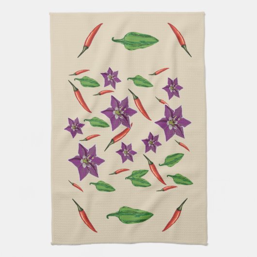唐辛子 キッチンタオル (縦)