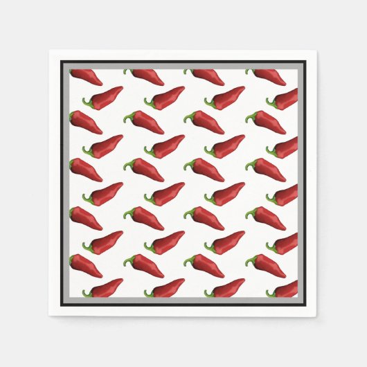 唐辛子 スタンダードカクテルナプキン (正面)