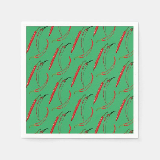 唐辛子 スタンダードカクテルナプキン (正面)