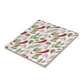 唐辛子、ニンニク、オリーブとハーブ タイル (側面)