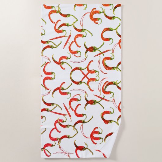 唐辛子 ビーチタオル (正面)