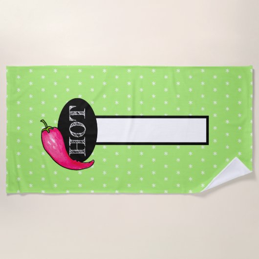 唐辛子 ビーチタオル (正面)