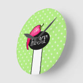 唐辛子 ラウンド壁時計 (傾斜)