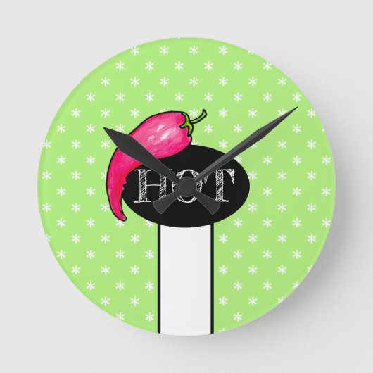 唐辛子 ラウンド壁時計 (正面)