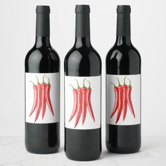 唐辛子 ワインラベル (ボトル)